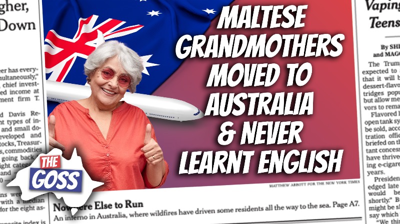 pete smissen, host of aussie english, the goss australia, ian smissen father, grandmothers from malta did not learn english, how to adapt to english speaking country, tips for migrant families