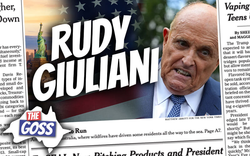 pete smissen, host of the aussie english podcast, talks to ian smissen, pete smissen father, the goss australia, rudy giuliani hair dye, who is rudy giuliani, rudy giuliani australia